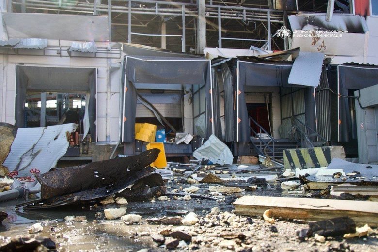 Russia struck a Nova Poshta sorting terminal in Dnipro