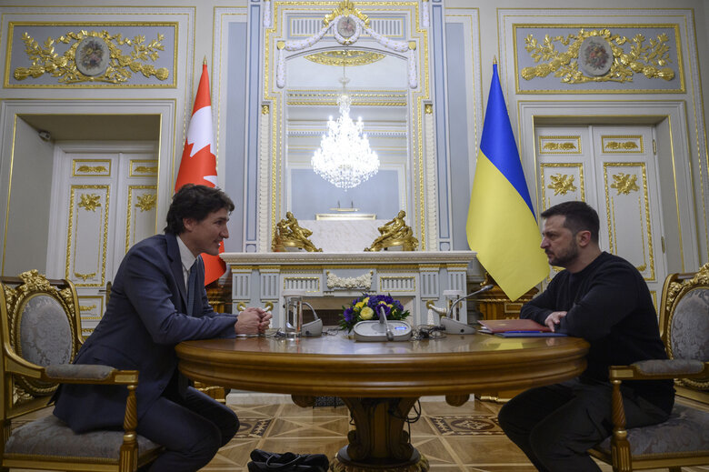 Президент України Володимир Зеленський та Прем'єр-міністр Канади Джастін Трюдо