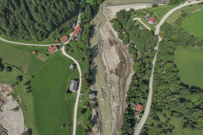Ukrainian rescuers in Slovenia changed direction of channel on one of washed-out rivers, - SES 04
