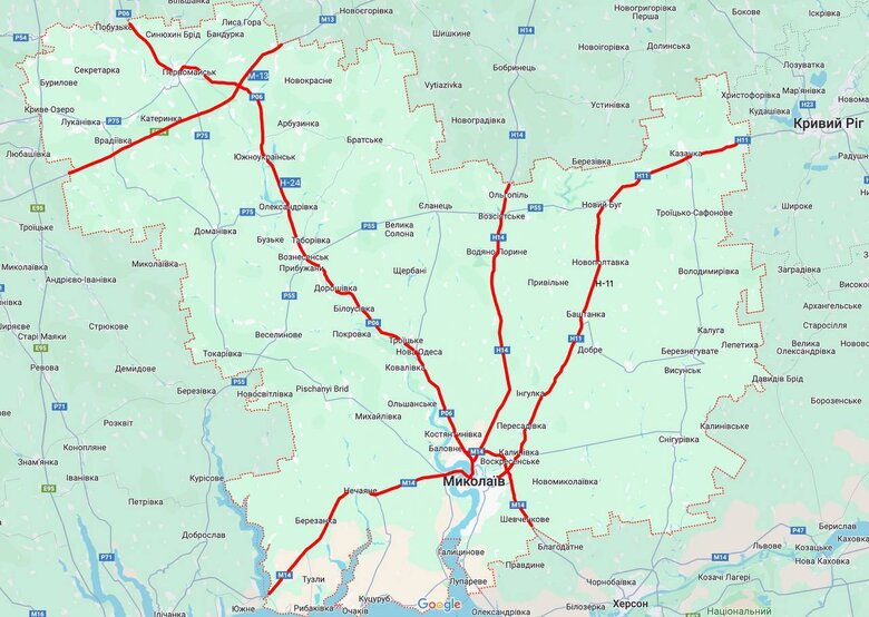 На Миколаївщині закрили автотраси для фур та автобусів через негоду 01 На Миколаївщині закрили автотраси для фур та автобусів через негоду 01