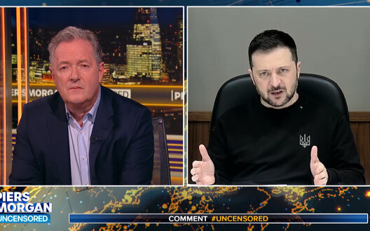 Volodymyr Zelenskyy and Piers Morgan