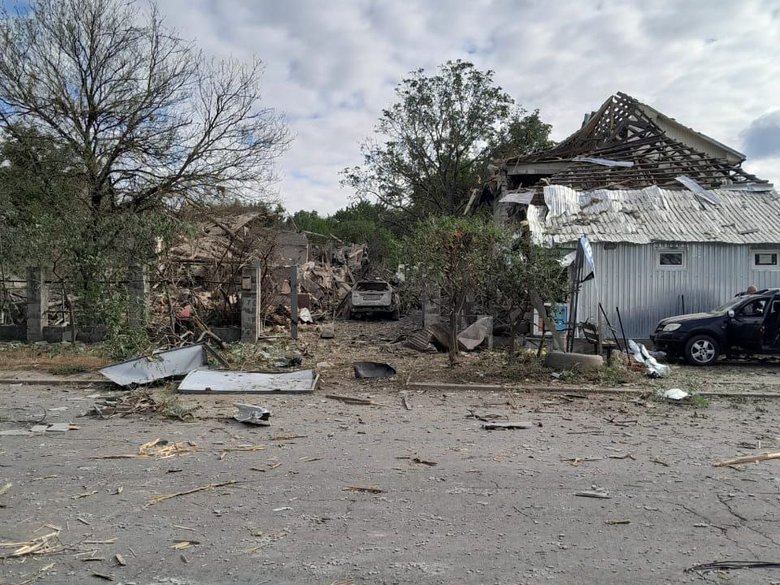Donetsk region after shelling