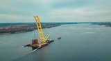 Плавкран "Захарій" після ремонту повертається на будівництво Запорізьких мостів, - ОДА