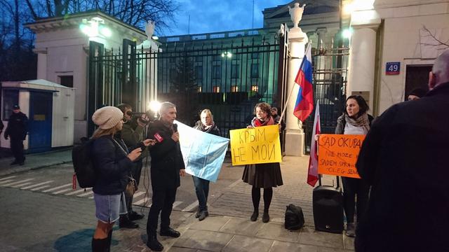 Rally against Crimea occupation and political reprisals took place in Warsaw 03 Rally against Crimea occupation and political reprisals took place in Warsaw 03