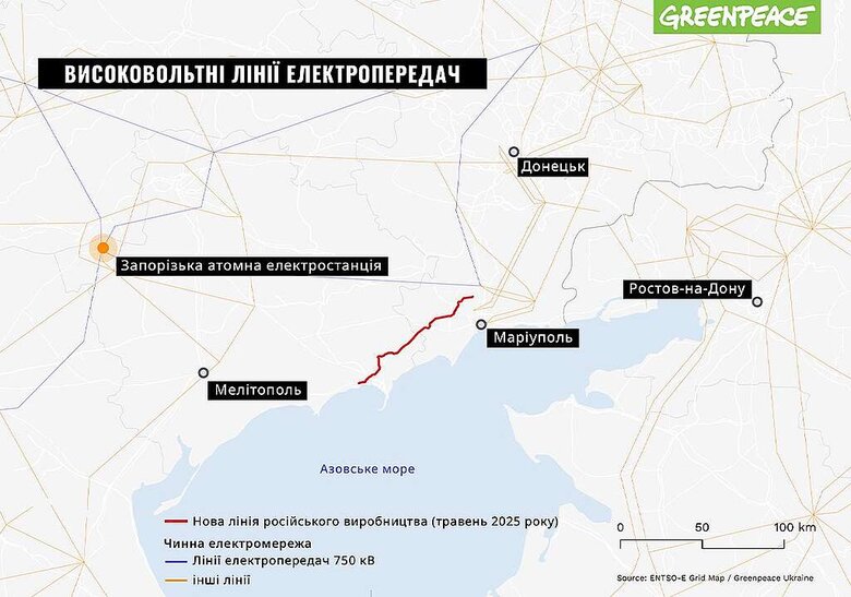 Росія будує високовольтну лінію для перезапуску Запорізької АЕС