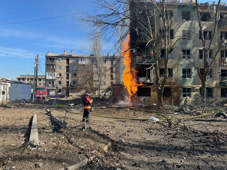 последствия удара по Константиновке