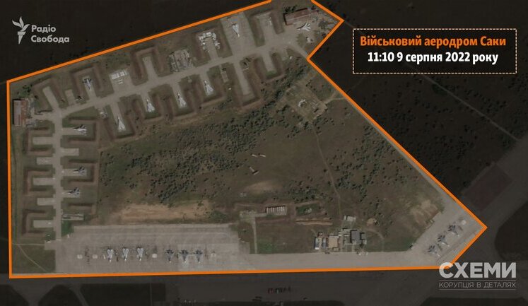 До вибухів на військовому аеродромі біля Новофедорівки перебували російські літаки Су-30СМ, Су-33 та Су-24М, - ЗМІ. ФОТО