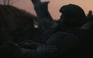Ukrainian soldier in trench in Kharkiv region