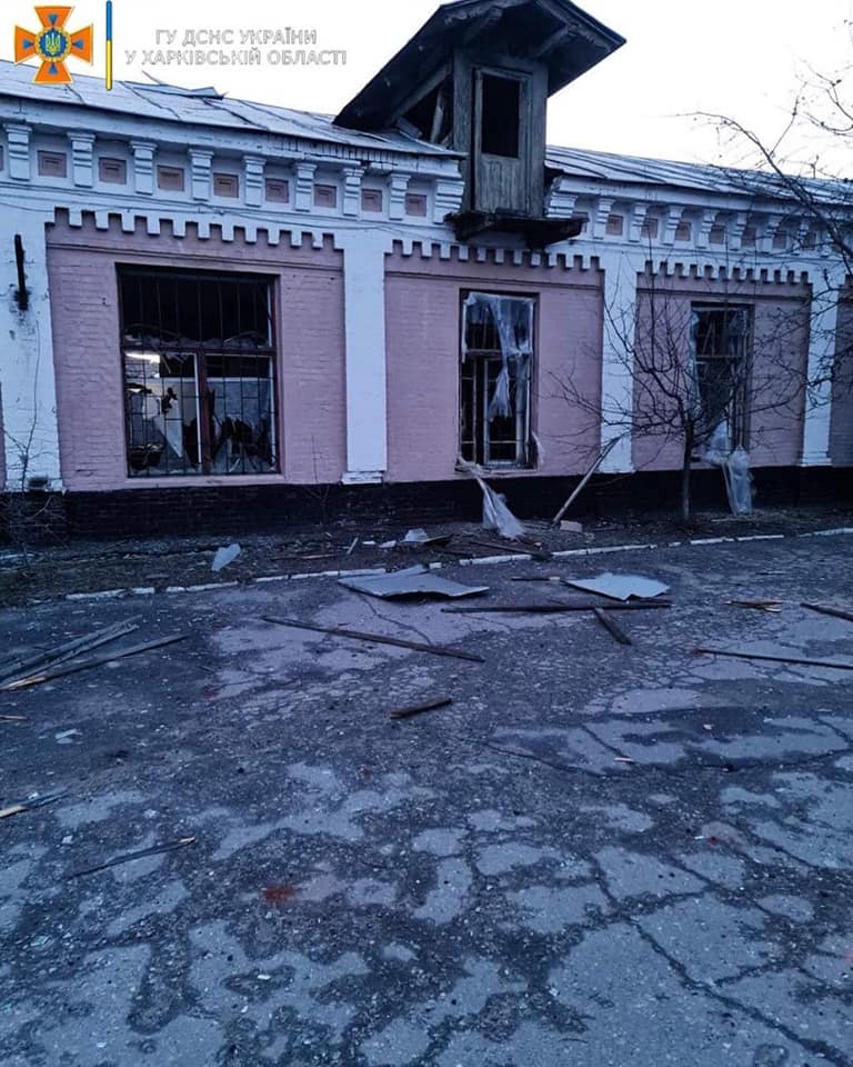 Через обстріли окупантів пошкоджено архітектурну памятку Харкова - колишню пожежну частину 1887 року побудови, - ДСНС 05