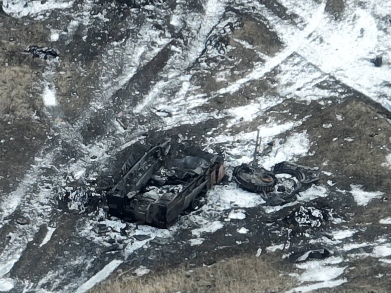 Федоров показав колону військової техніки росіян, знищену воїнами ЗСУ під Вугледаром 01