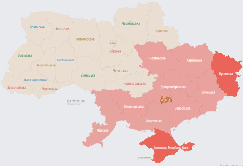 повітряна тривога карта