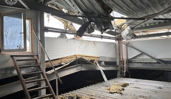 У Богодухові російський безпілотник атакував підприємство, троє працівниць зазнали стресу.