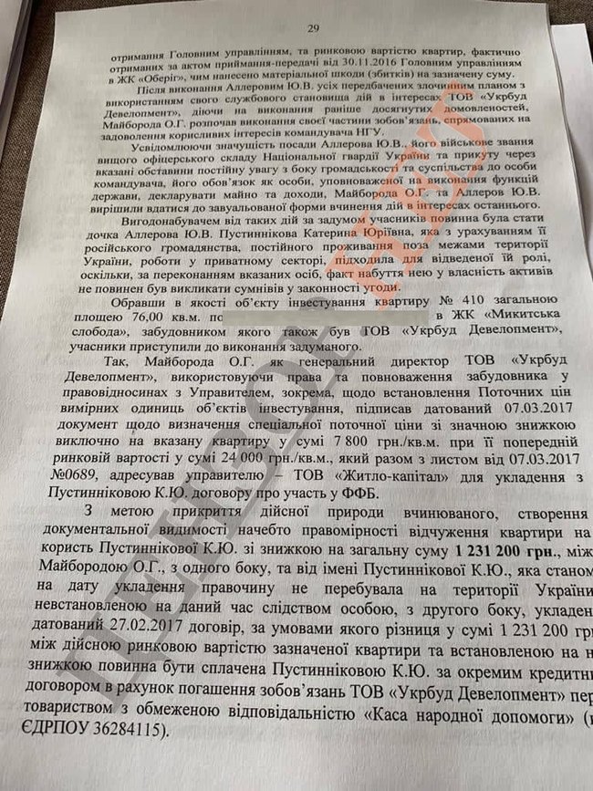 Обнародован текст подозрения Аллерову: Обоснованно подозревается в завладении чужим имуществом 32