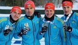 Отобранные у России из-за допинга золотые медали Чемпионата Европы вручили украинским биатлонистам. ФОТО
