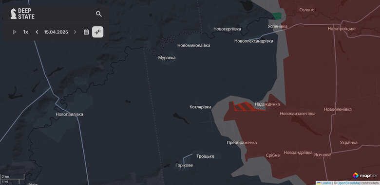 Росіяни просунулись біля Надіївки