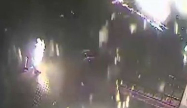 Batkivshchyna office attacked last night. VIDEO from surveillance cameras
