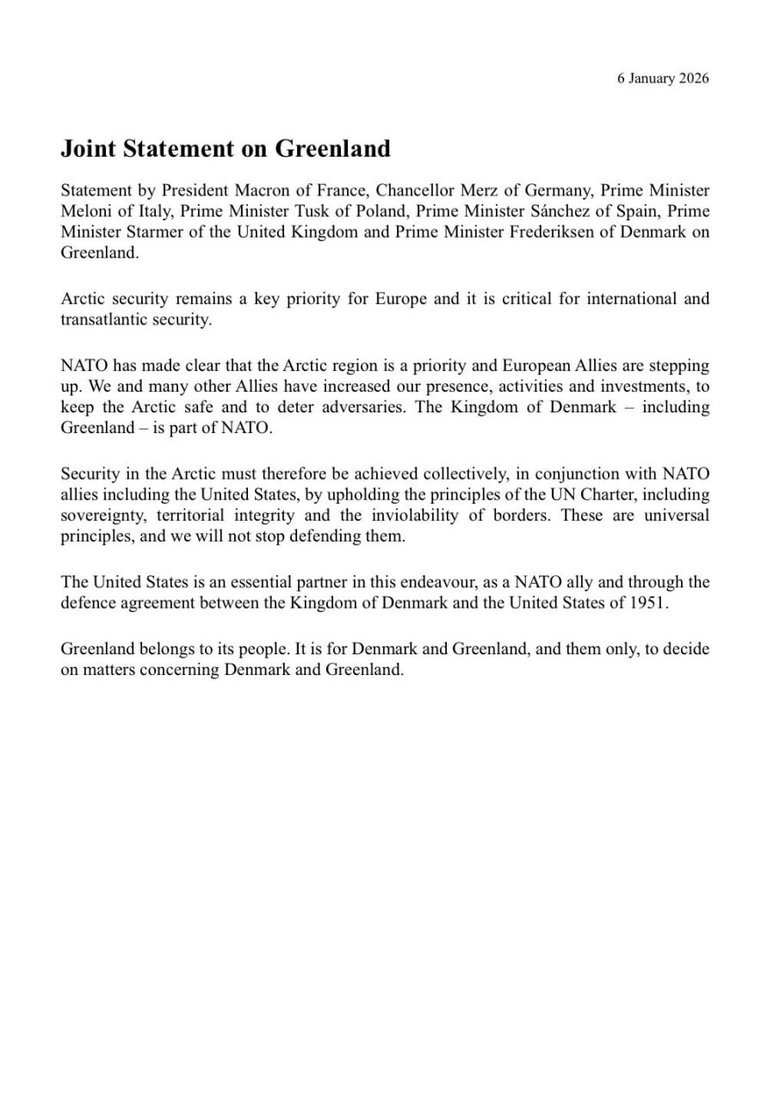 Лідери Європи виступили із заявою щодо Гренландії