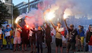 Акцию в поддержку Беларуси провели в Днепре