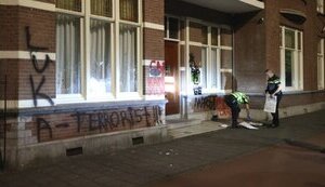 "Luka terrorist": In Netherlands, man defaced embassy of Belarus. PHOTO