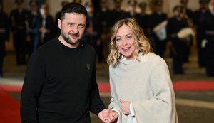 Володимир Зеленський і Джорджа Мелоні в Італії 9 січня