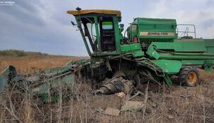 Tractor hit explosive device in Kharkiv region: driver wounded