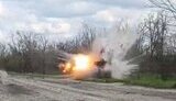 Russian explodes on the road