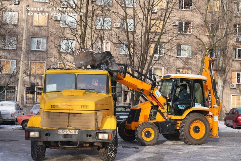 Наслідки атаки дронів на місто Запоріжжя