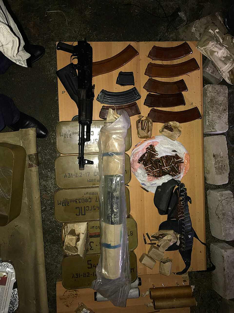 arms cache: Police seized grenade launcher, ammunition, shells and
