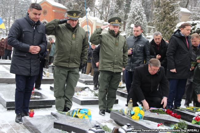 Во Львове почтили память Героя Небесной сотни Вербицкого 03