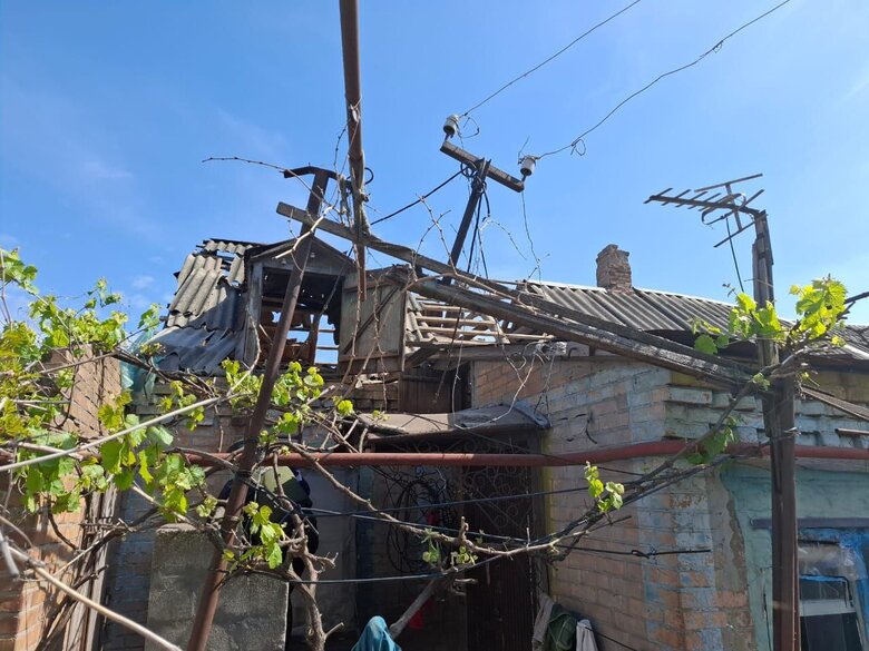 Shelling of the Nikopol region on 30 April