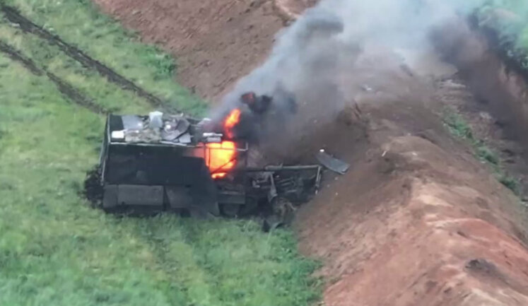 Drone operators of 414th Brigade stopped and burned out three enemy tanks. VIDEO