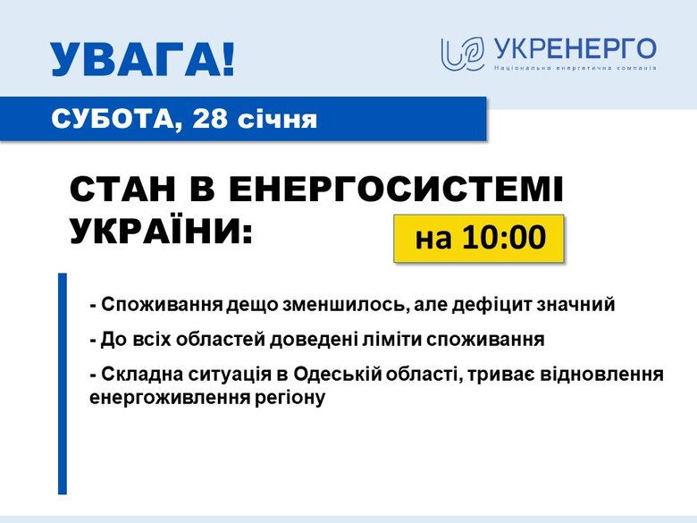 Потребление электроэнергии несколько уменьшилось. Самая сложная ситуация в Одесской области, - Укрэнерго 01