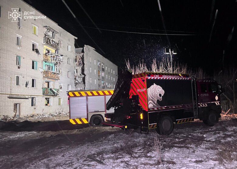 Удар по селищу Свеса Шосткинського району 4 січня