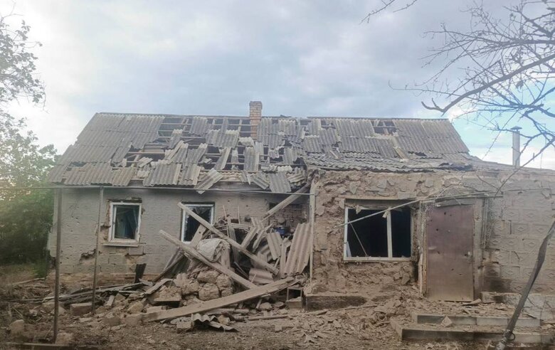Nikopol region after shelling