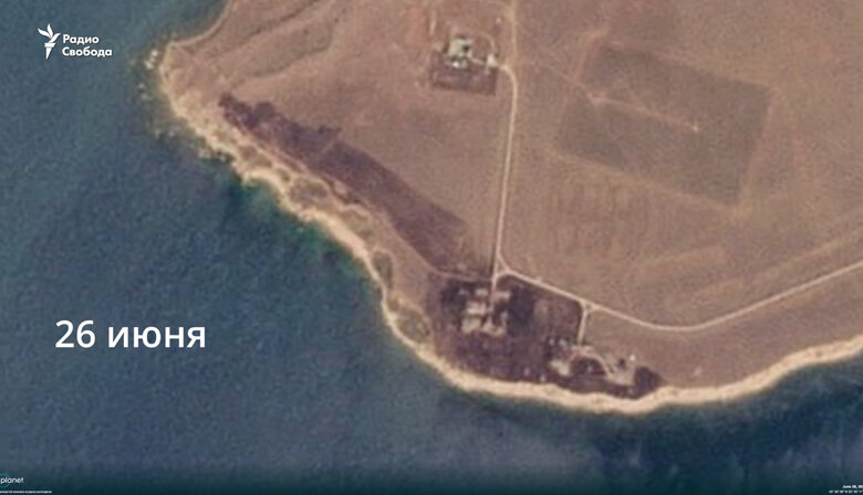 Пожежа на полігоні армії РФ на мисі Чауда в Криму