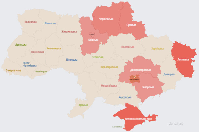 У Києві та низці областей оголошували повітряну тривогу (оновлено) 01