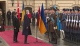 "Слава Украине!": Эрдоган традиционно поздравил на украинском языке бойцов почетного караула во время официальной церемонии в Мариинском дворце. ВИДЕО