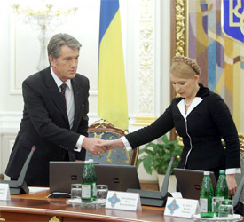 Виктор Ющенко и Юлия Тимошенко. Фото president.gov.ua