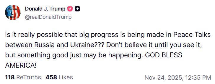 Trump made a statement on peace talks: what is known?
