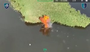 Marines destroyed dozen boats with Russian troops in Kherson region. VIDEO