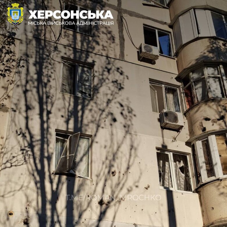 Consequences of enemy shelling of Kherson 01