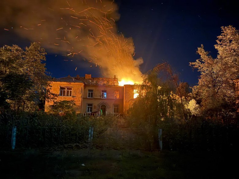 Consequences of the drone attack on Sloviansk