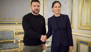 Zelenskyy and Baerbock discussed the initiative to find additional air defense systems for Ukraine. PHOTO