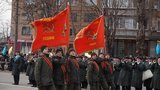 Soviet symbols used at parade marking anniversary of Kryvyi Rih liberation from Nazis. PHOTOS