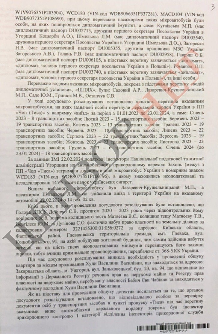 Обшуки в Дейнеки: що відомо про справу?