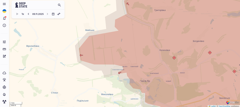 Майське карта