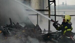 Consequences of enemy attack on Lutsk: the fire at enterprise has already been extinguished. PHOTOS
