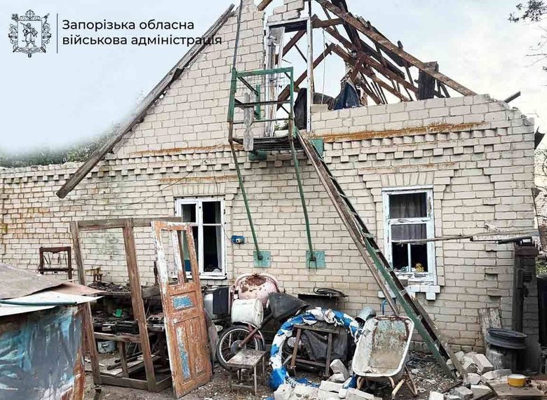 Запорожская область после обстрела