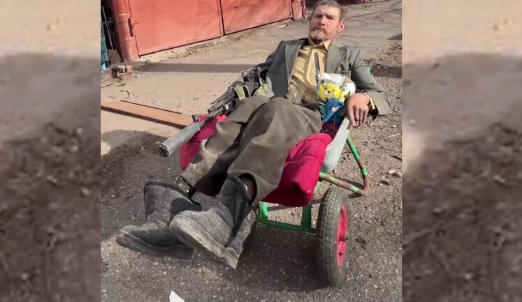 In captured town of Sudzha, Kadyrov’s men armed elderly disabled man and are mocking him: ’Well? Are you ready? We’re going to shoot’". VIDEO
