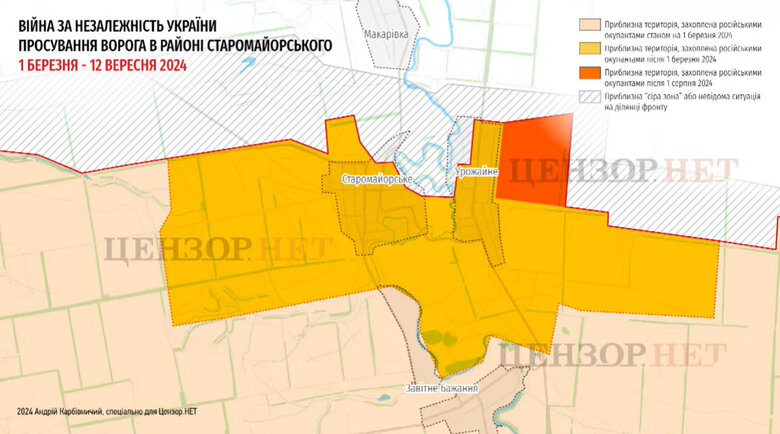 Ситуація на фронті 12 вересня Бої в районі Старомайорського